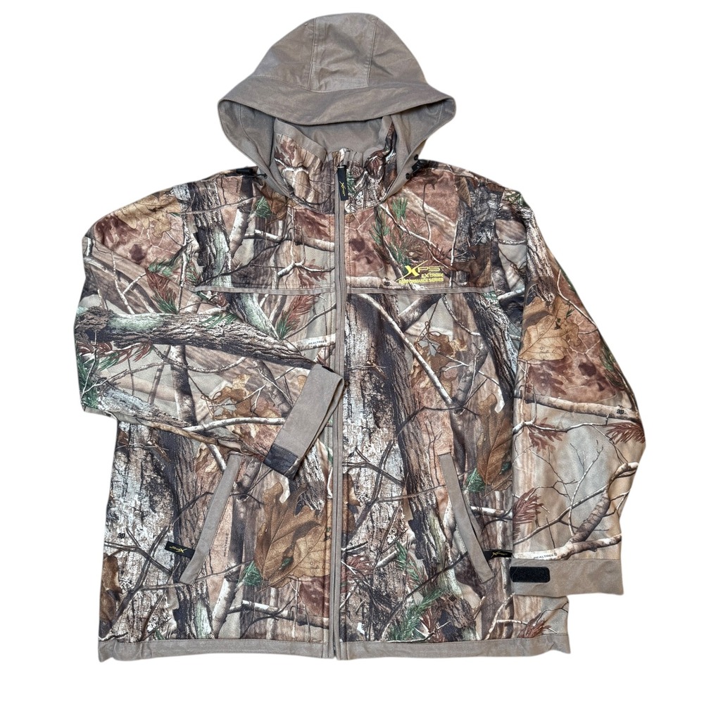 XPS Extreme Performance Realtree Camo Hunting Jacket Sz L H Wind/Waterproof oded